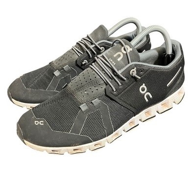 On Cloud Cloud Running Shoes Womens 9.5 Black White Swiss Engineering Sneakers