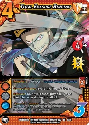 1X-Total Erasure Binding - 1st Edition-MHA03F-Heroes Clash - First Edition-Unive