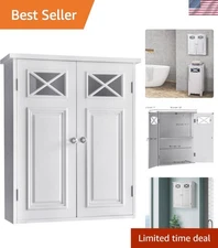 Compact Dawson Wall Cabinet with 2 Storage Compartments – Perfect for Bathrooms