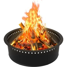 30inch Heavy Duty Steel Fire Ring for Outside,Round Fire Pit Insert for Backyard