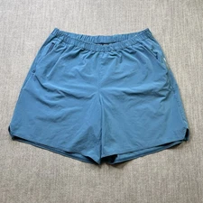 REI Co-Op Trail Shorts Mens L Brief Lined Blue Water Outdoor Hiking