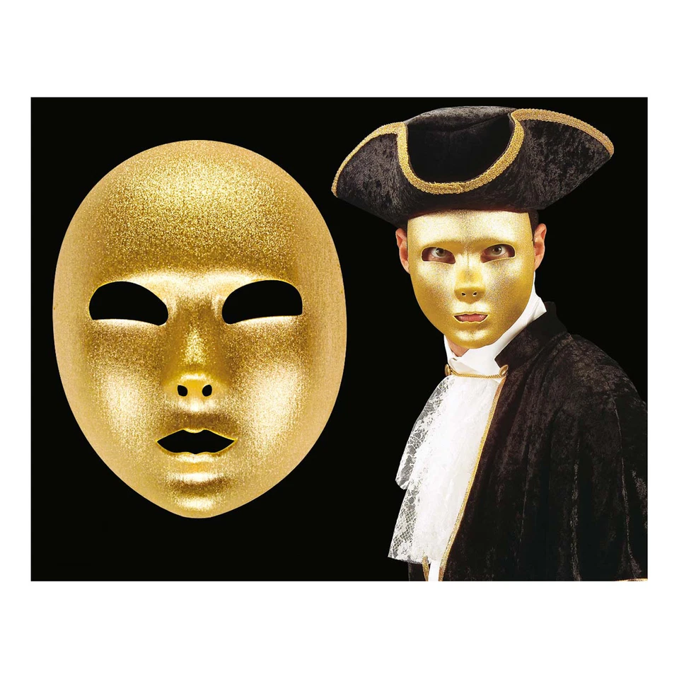 (B-Ware) 5x Goldene Phantom der Oper Masken / Karneval Venedig Kostüm Party Deko - Bild 4 von 4