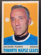 1970-71 O-Pee-Chee #222 Jacques Plante Toronto Maple Leaf Hockey Card