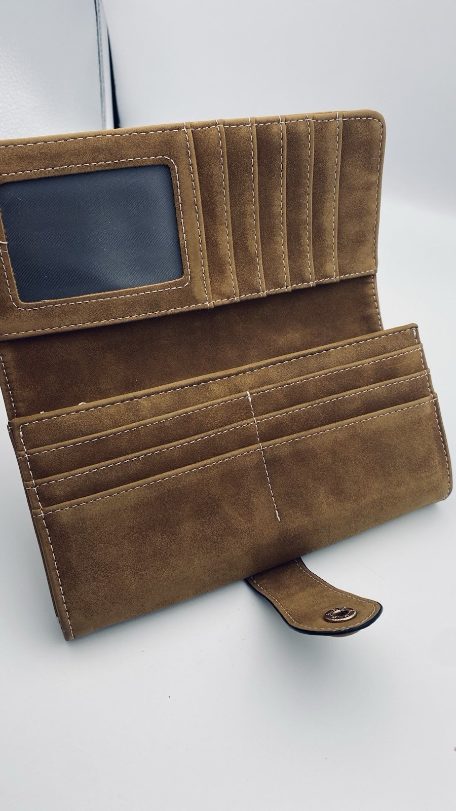 Tan Unbranded Snap Button Large Capacity Wallet F… - image 5