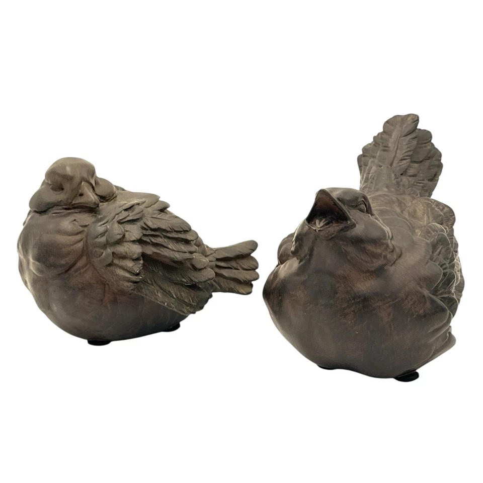 Набор из 2 резиновых фигурок птиц Expo Inc — деревенский фермерский дом сад статуэтки декор - Изображение 3 из 4