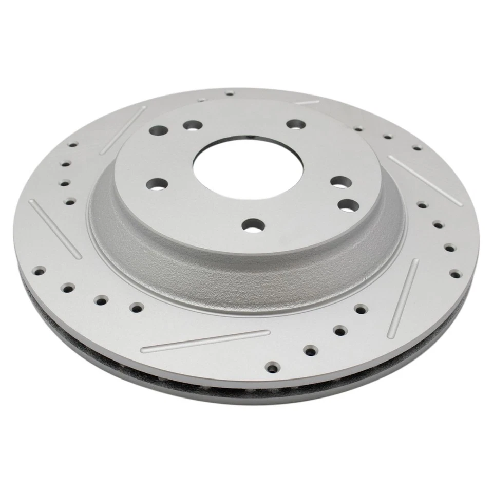 Pastilla de freno de cerámica Font & Posi y rotor de zinc ranurado perforado de rendimiento Foto 3 de 4