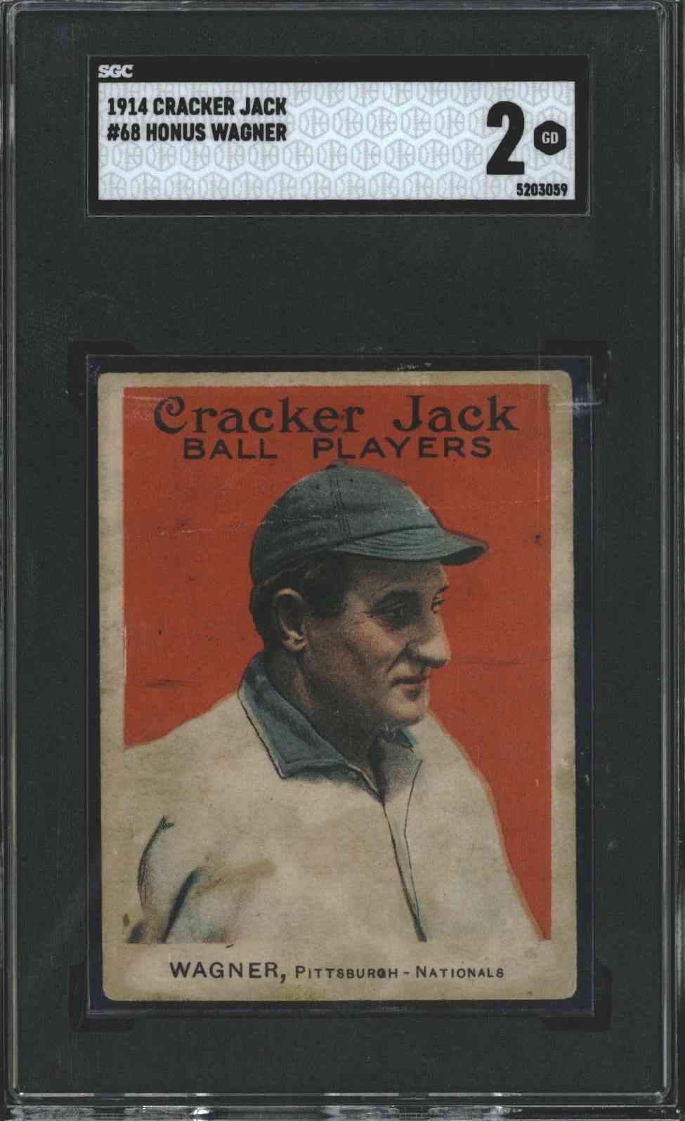 1914 Cracker Jack #68 Honus Wagner - SGC 2
