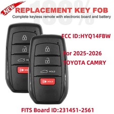 2 For 2025 Toyota Camry Remote Key Fob 8990h-12350 8990h-aq010 Hyq14fbw Unlocked
