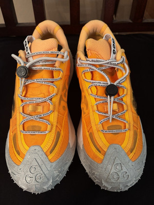 Nike ACG Orange Gray Men's Hiking Shoes Trail Outdoor Lace-Up Sneakers