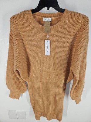 GILLI ORANGE TUNIC SWEATER DRESS WOMENS LARGE NWT