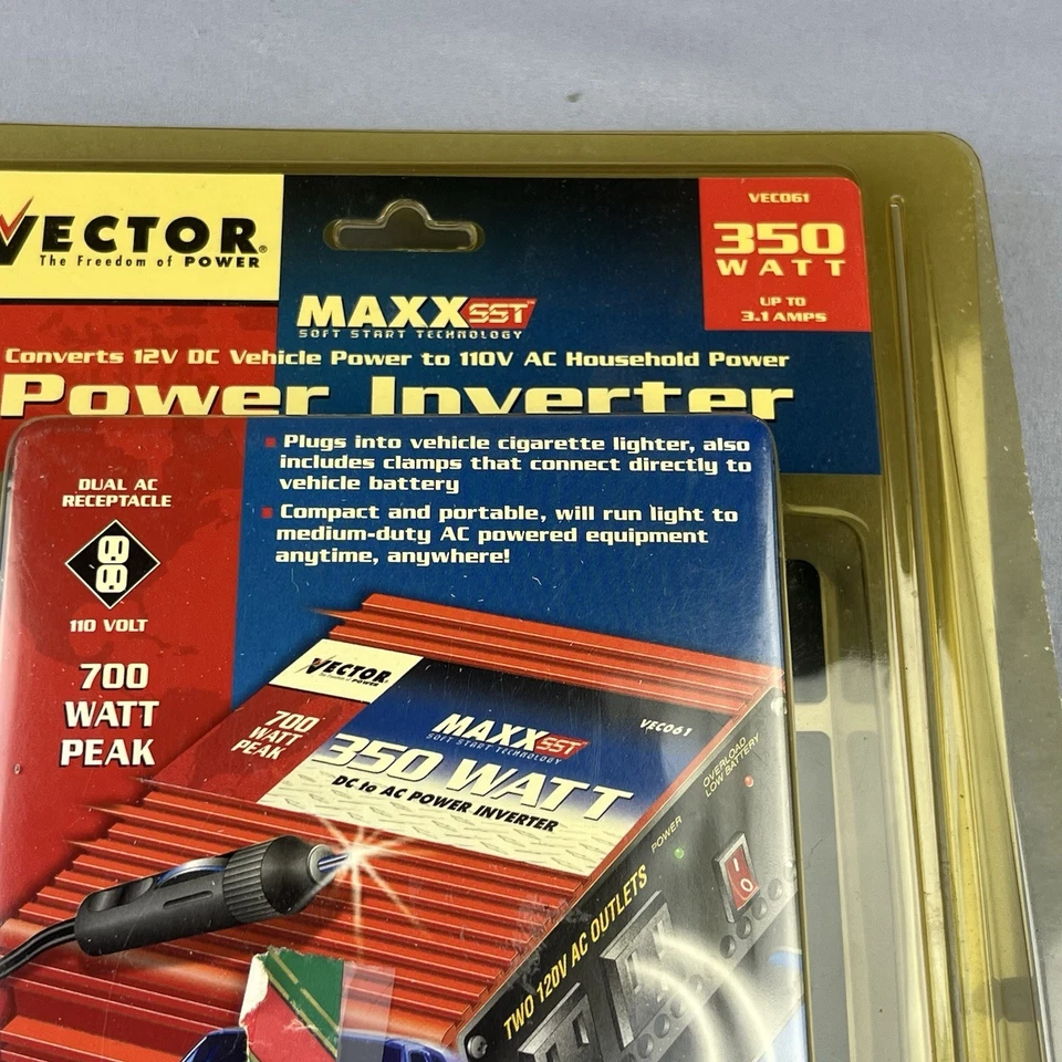 Vector MAXXSST 350 Watt DC to AC Power Inverter 2002 New in Box - Image 2 of 4