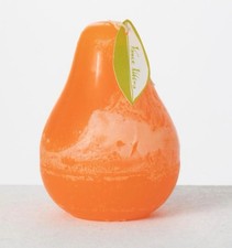 4” Tangerine (color) Pear Candle Vance Kitira NEW