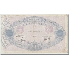 [#644474] France, 500 Francs, Bleu et Rose, 1939, 1939-10-26, EF, Fayette:31.45