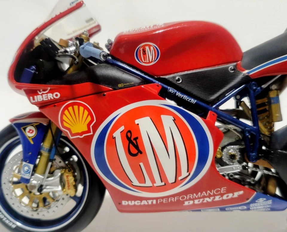 Motocicleta diecast Pma Minichamps 1/12 2002 Team Lm Ducati 998 R Ben Bostrom Foto 4 de 4