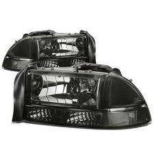 DNA MOTORING Pair Headlights Compatible with 97-04 Dodge Dakota / 98-03 Dura...