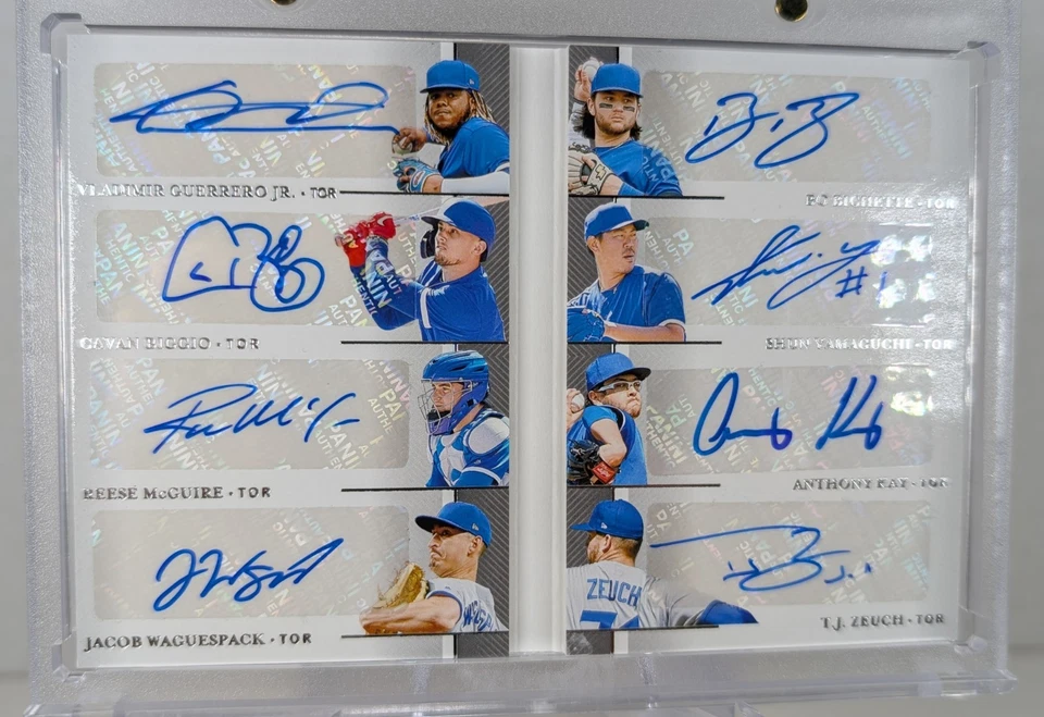 2020 National Treasures Teammates Toronto Blue Jays 8 Auto Booklet 13/25 - Image 2 of 4