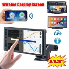 9" 9.26" Portable Car Stereo Radio Wireless Apple Carplay Android Auto Bluetooth
