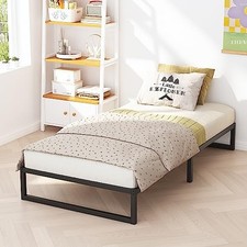 Bed Frames, Metal Platform Mattress Foundation with Steel Slat Twin 10 Inch