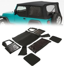 Almuloo Soft Top For Jeep Wrangler Yj 1987 1995 Black