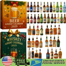 Whiskey/Beer Advent Calendar 2025, 24 Days Unique Xmas Christmas Countdown Gift