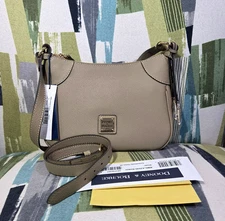 Dooney & Bourke Crossbody Hobo Shoulder Bag Purse In Khaki Light Sage Green