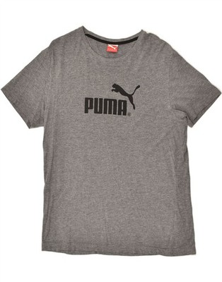 Puma Herren Grafik T-Shirt Oberteil Medium Grau Baumwolle AY60