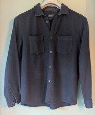 Mens APC Overshirt Pure Wool Navy Medium. Excellent Condition