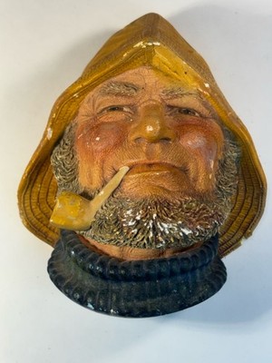 VTG Bossons Legend Old Salt Chalkware Head 1985 Sculpture Nautical Wall Decor