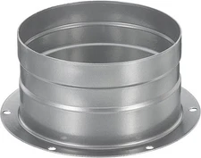 PATIKIL 4 Inch Duct Connector Flange, Metal Straight Pipe 4 Inch, Gray 