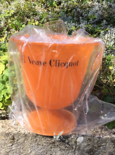 Seau vasque a glacon champagne Veuve Clicquot Cliquot + 6 Flûte En Verre - Photo 1/4