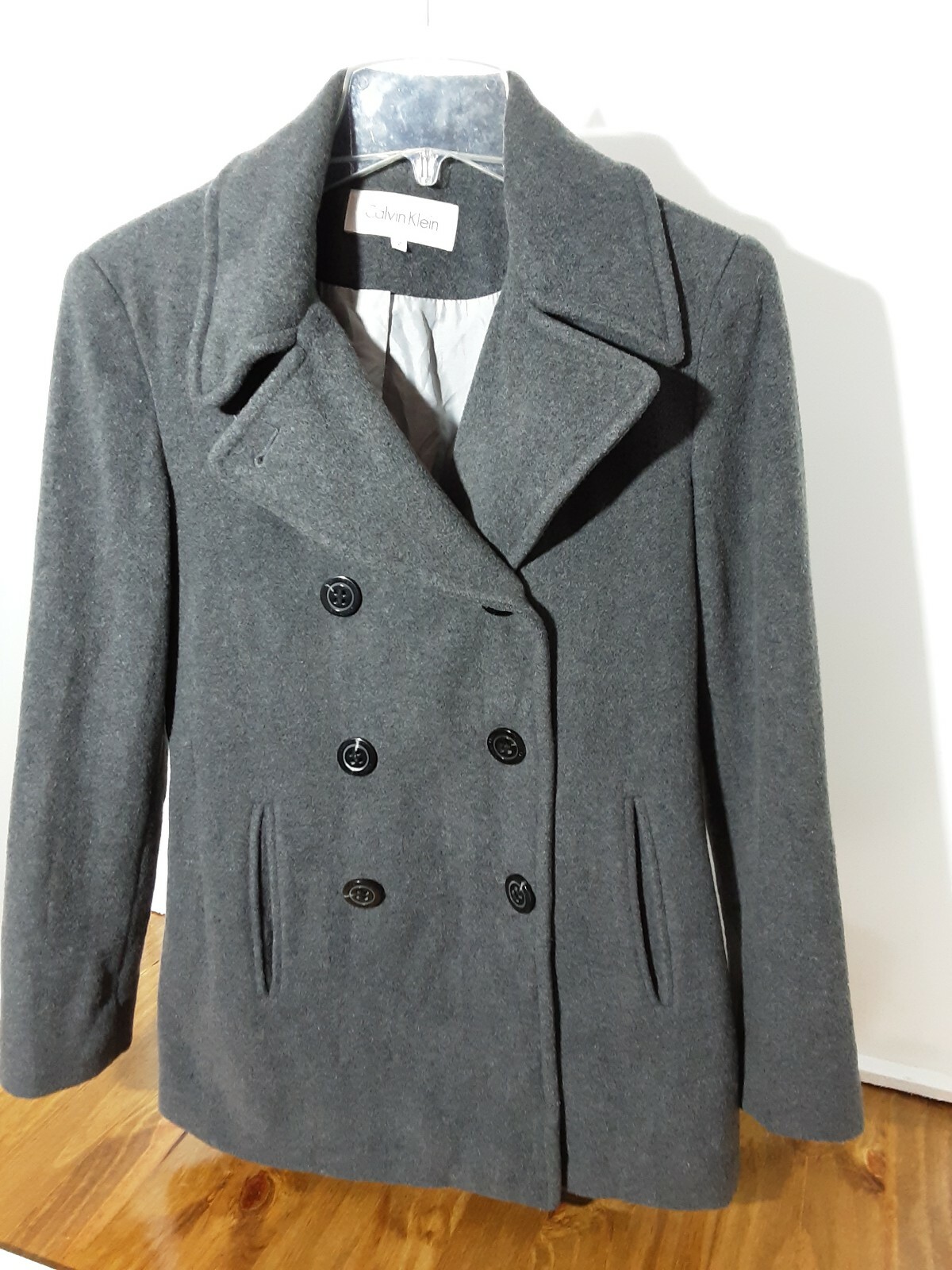 Calvin Klein Coat Women's Gray Wool 