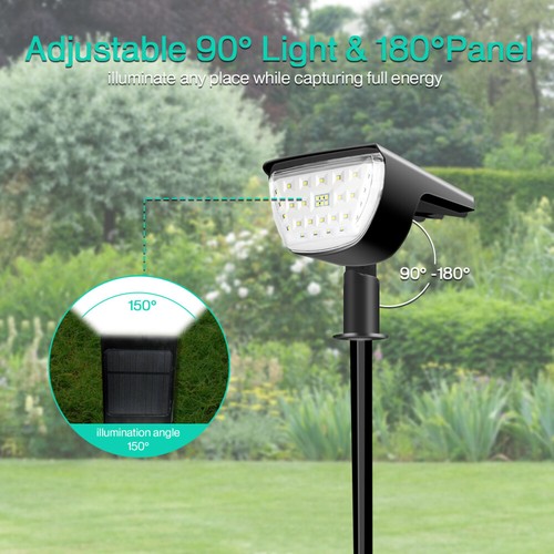 4PCS Solar 32LED Spot Light Outdoor Garden Yard Landscape Flood Lamp Waterproof - Picture 4 of 15