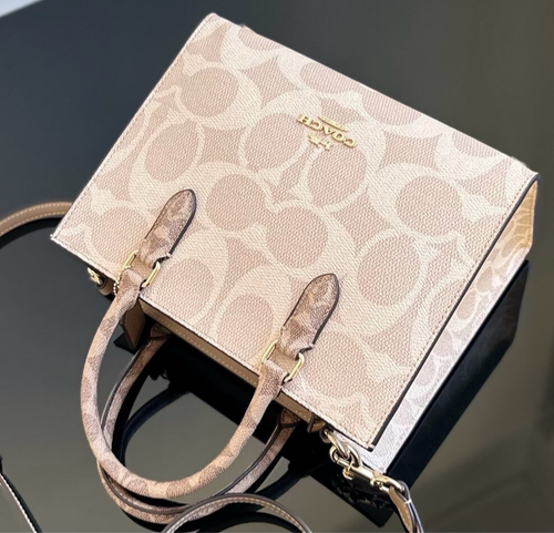 Authentic Brand New Coach Maggie Small Tote Bag In Blocked Signature Canvas - Picture 7 of 16