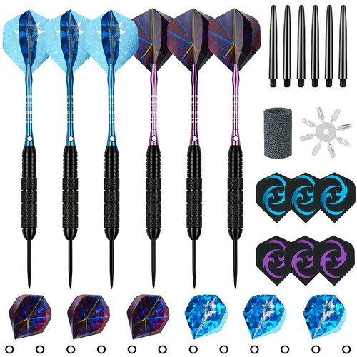 6PCS Professional 24g Tungsten Steel Needle Tip Darts Set with Carry Case Set - Picture 10 of 17