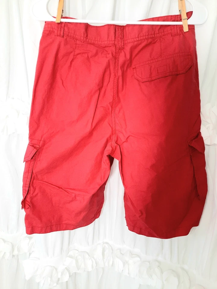 Hilfiger Youth Boys 14 Reg, UK size 20 Cargo Shorts Kids Clothes Summer Red - Изображение 2 из 4