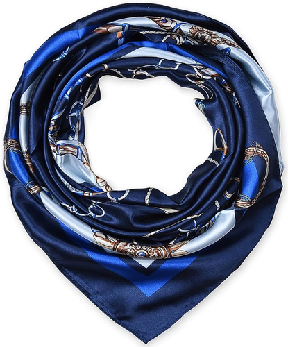 35 X 35 Large Square Hair Scarf for Women Silk like Curly Headband Tie Sleeping - Picture 7 of 12