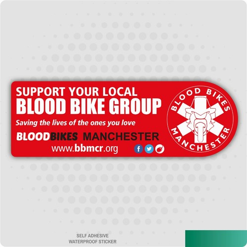 Pegatinas autoadhesivas para bicicletas de sangre Manchester motociclistas de emergencia sangre NHS - Imagen 4 de 10