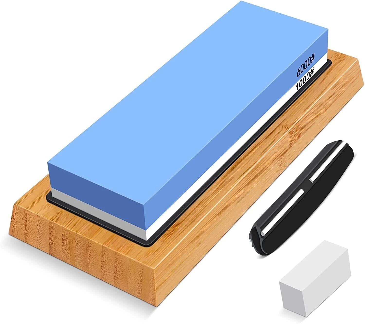 iOhn Whetstone Kitchen Knife Sharpening Stone 2 Side Grit Set 6000/1000 (5 PCS)
Opens in a new windo