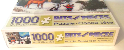 Best Snowman Ever Jigsaw Puzzle Bits And Pieces 1000 Pieces Linda Nelson Stocks - Picture 3 of 3