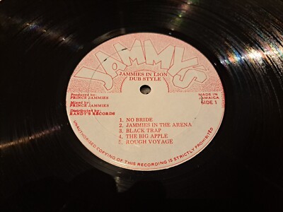 Prince Jammy's Jammies In Lion Dub Style LP Jamaica 1978 Jammy's
