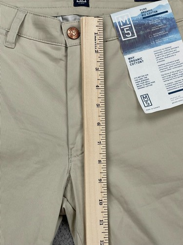 Pantalones chinos Meyer M5 para hombre 32x34 beige negocios informales cómodos nuevos con etiqueta - Imagen 8 de 23