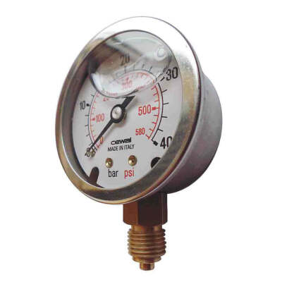 Pressure Gauge  R1/4 D50 40 Bar/Psi