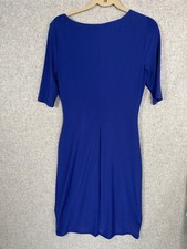 Lauren Ralph Lauren Womens Dress Size 10 Blue Stretch Sheath Ruched Bodycon