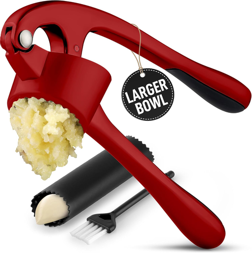 Zulay Kitchen Premium Garlic Press Set - Rust Proof & Dishwasher Safe Profession - Picture 12 of 21