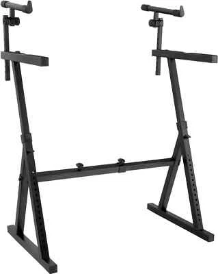 CLASSIC CANTABILE Soporte de teclado ajustable en altura 2 niveles soporte de teclado en forma de Z negro