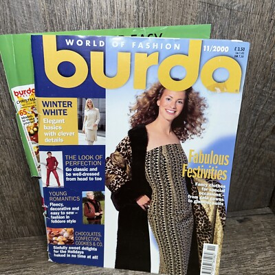 VTG Burda  Needlecrafts Special Fashion Magazine NOV 2000 W/Uncut Patterns