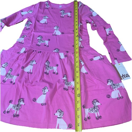 Tea Collection Pocket Dress Sz 10 NWT New NOS Pink Poodle Promenade - Picture 10 of 11