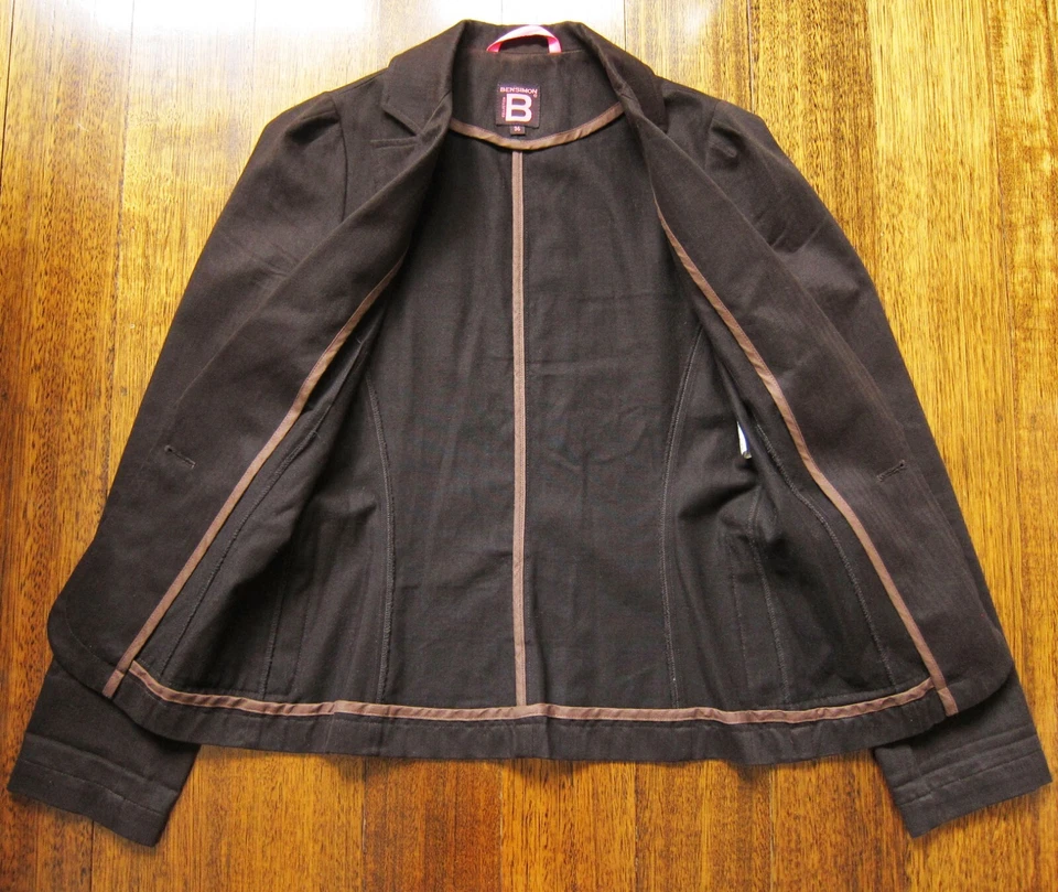 Blazer Colección BENSIMON Marrón Chocolate (Talla 36) Foto 3 de 4