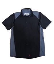 Vintage RED KAP Single Stitch WORK SHIRT Uniform Two-Tone Blue MED. Excellent