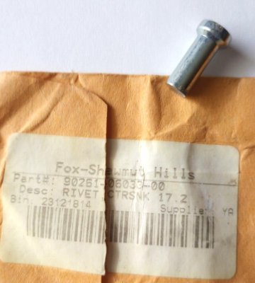 Yamaha Countersunk Rivet NOS 90261-06033-00 (L-7045) | eBay